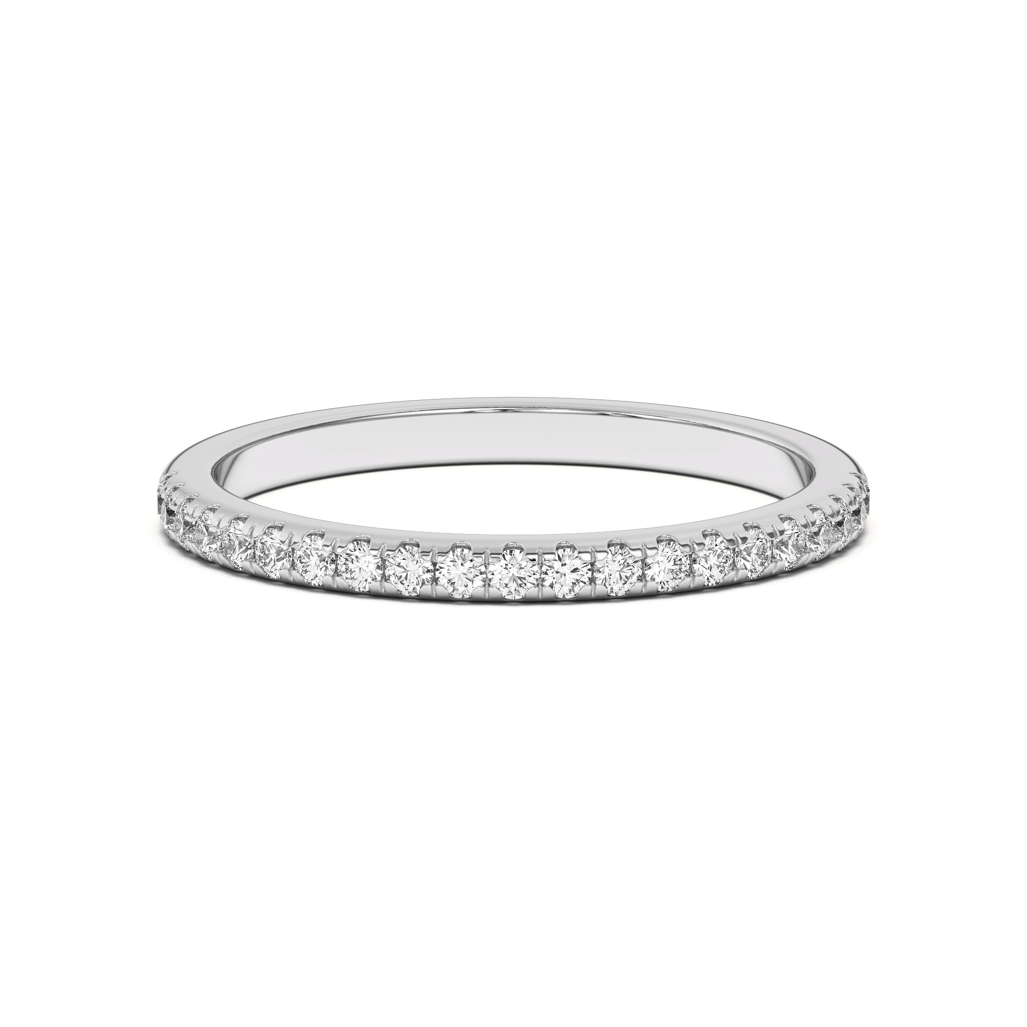 Marian Classic Pavé Band - Platinum
