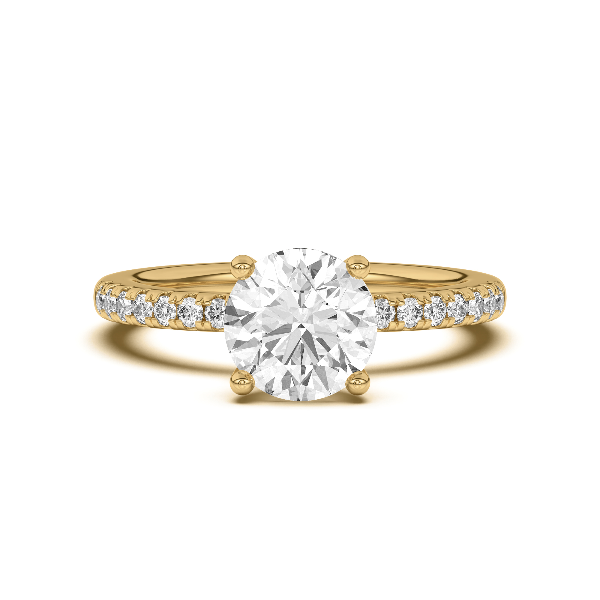 Britta Pavé Hidden Circlet And Band Engagement Ring - 14K