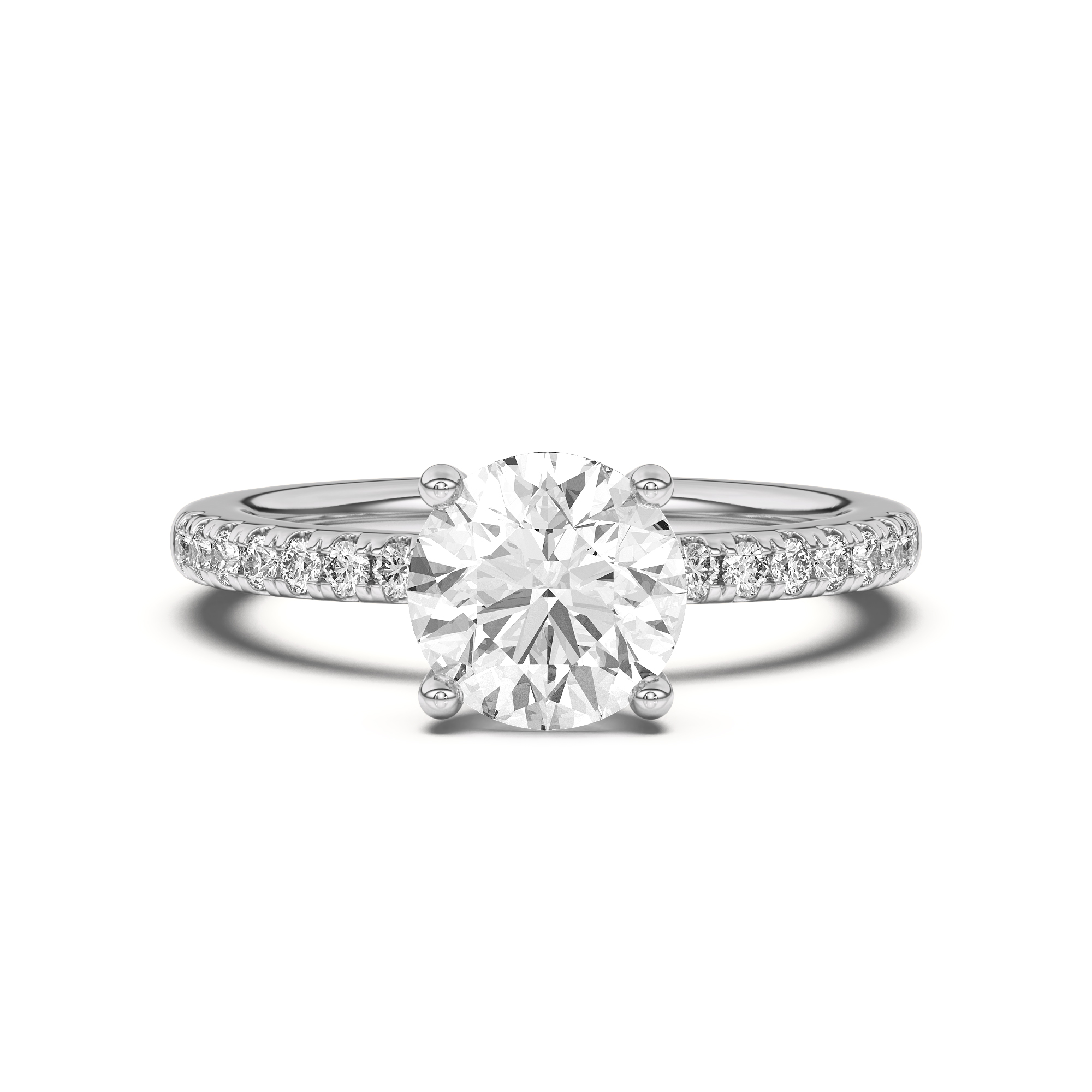 Hidden-Halo Engagement Ring