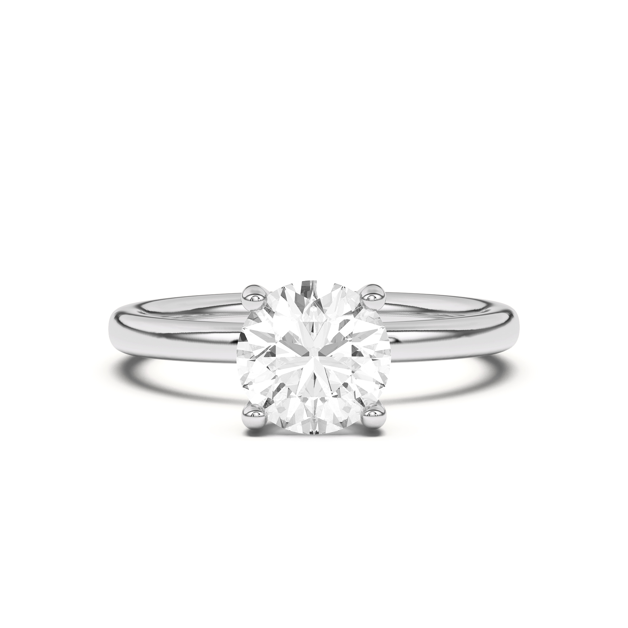 Hidden-Halo Engagement Ring