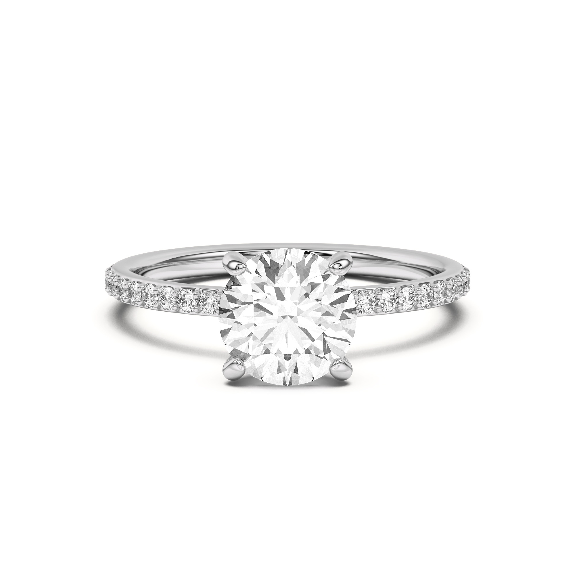 Side-Stone Engagement Ring