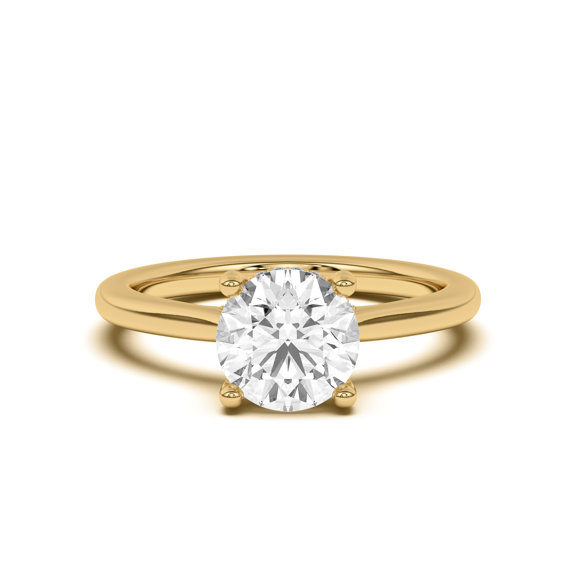 Hidden-Halo Engagement Ring