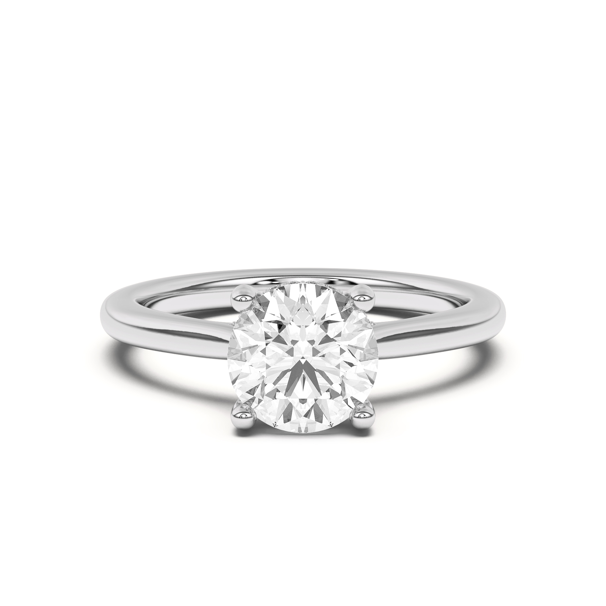 Hidden-Halo Engagement Ring