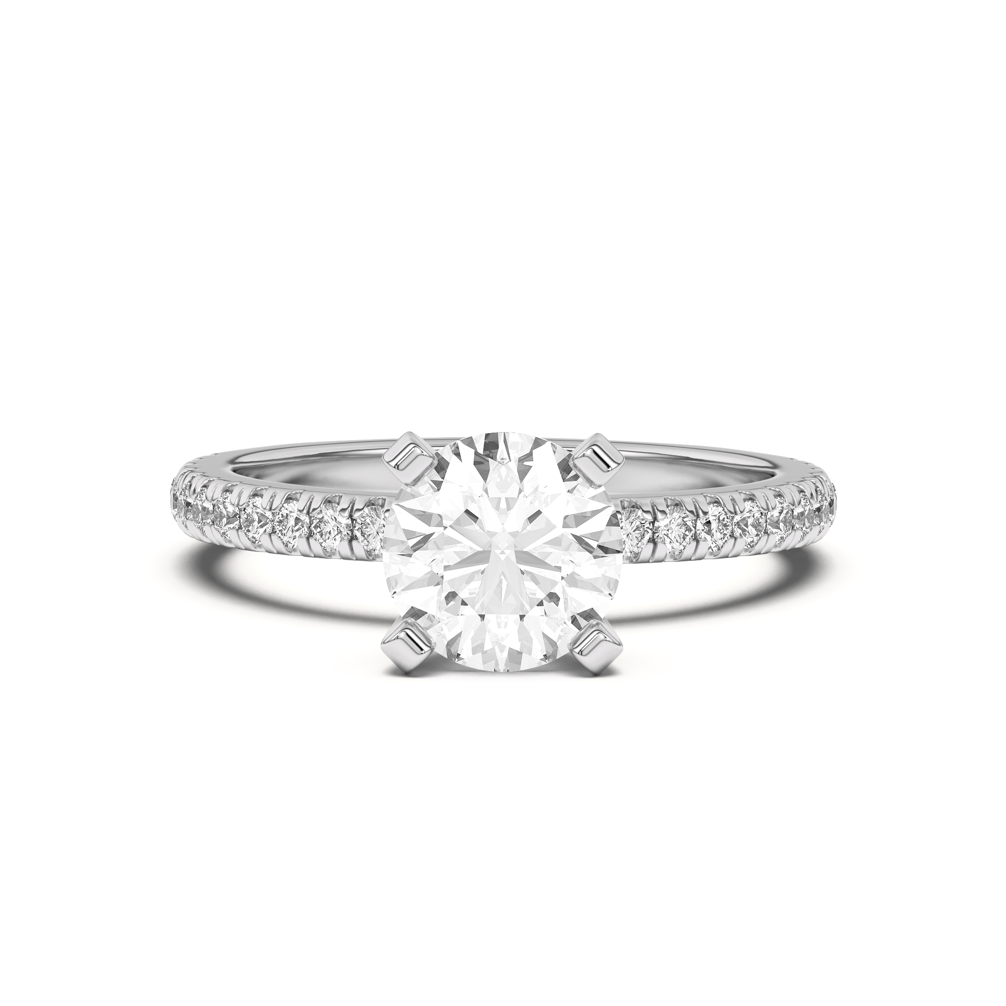 Side-Stone Engagement Ring