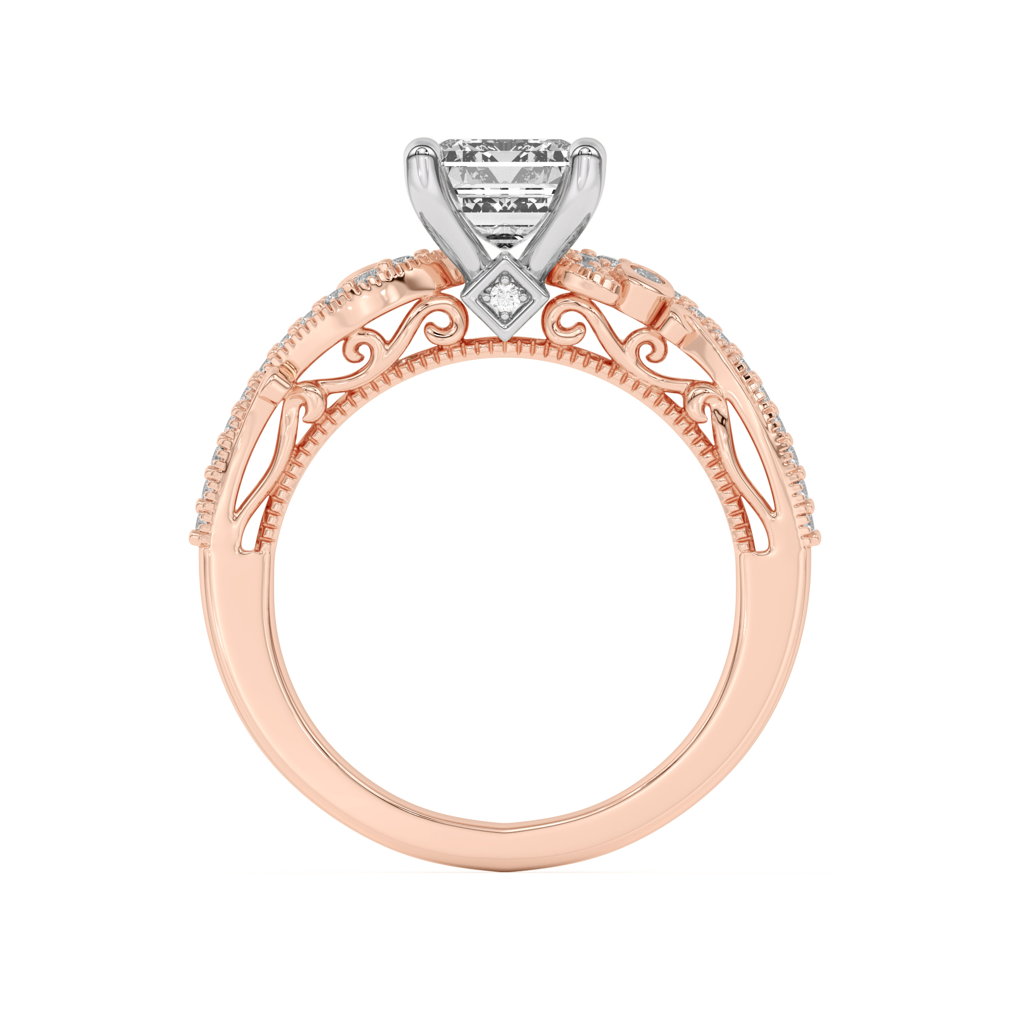 2.09 Carat Emerald Lab Diamond Oasis Filigree Pavé