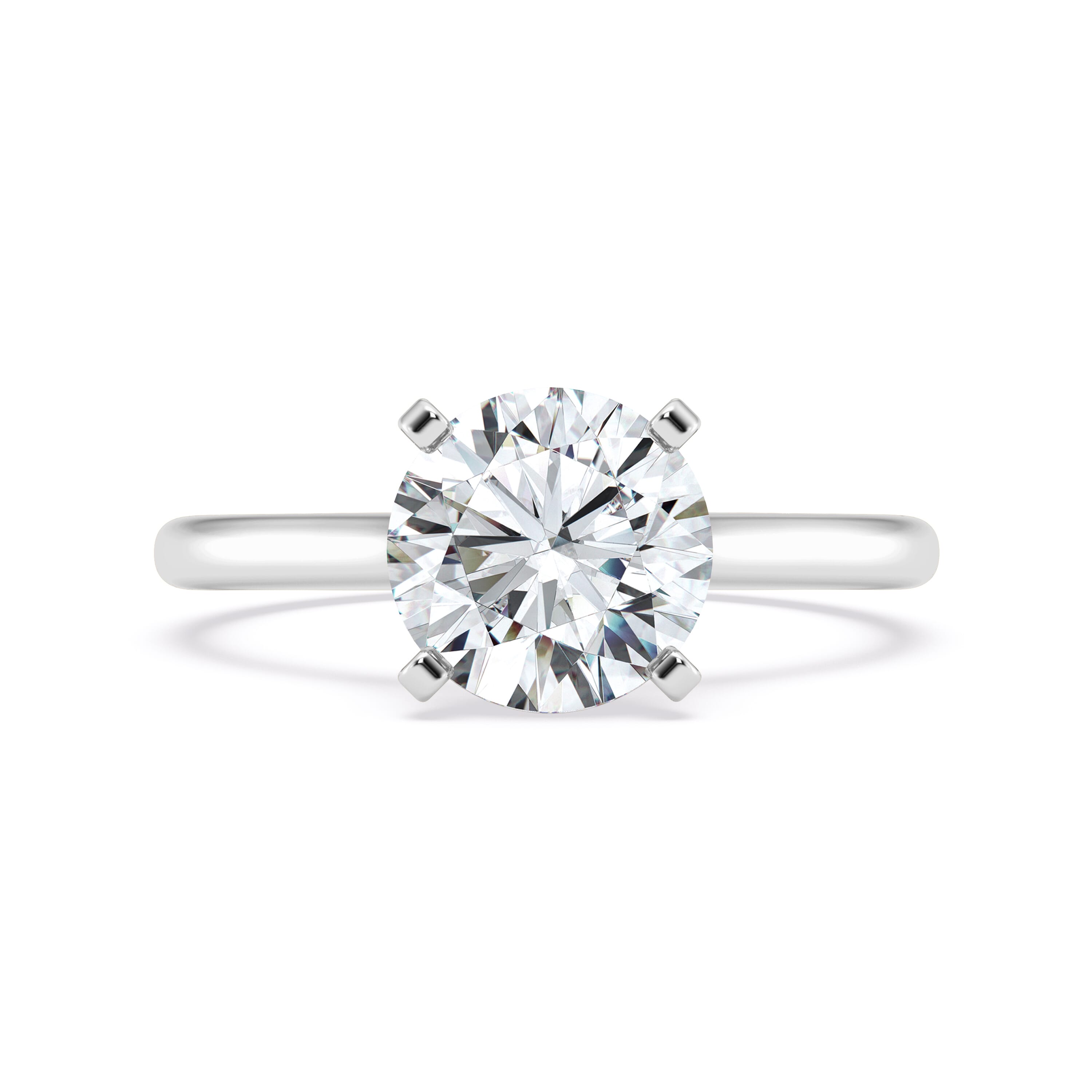 Hidden-Halo Engagement Ring