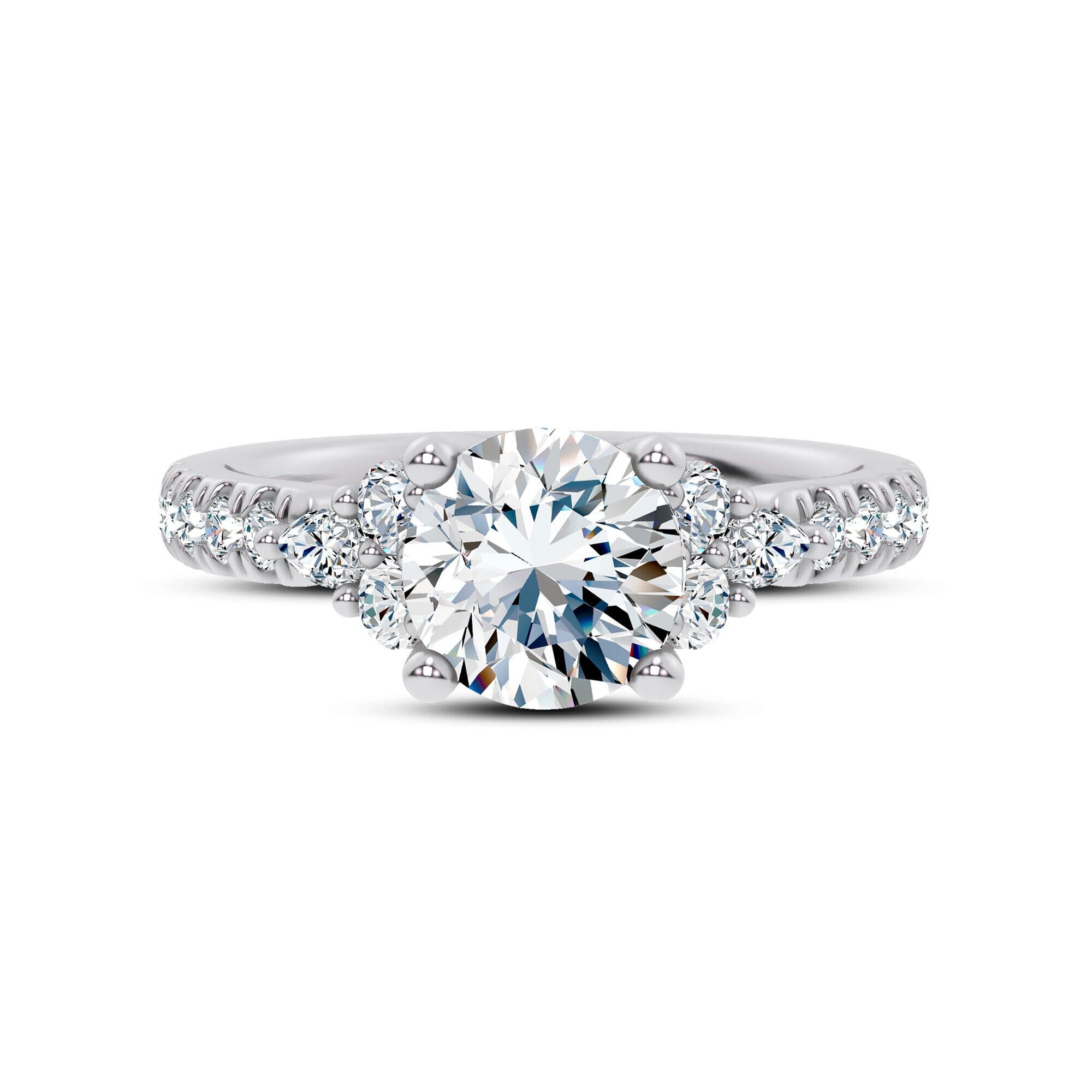 Side-Stone Engagement Ring