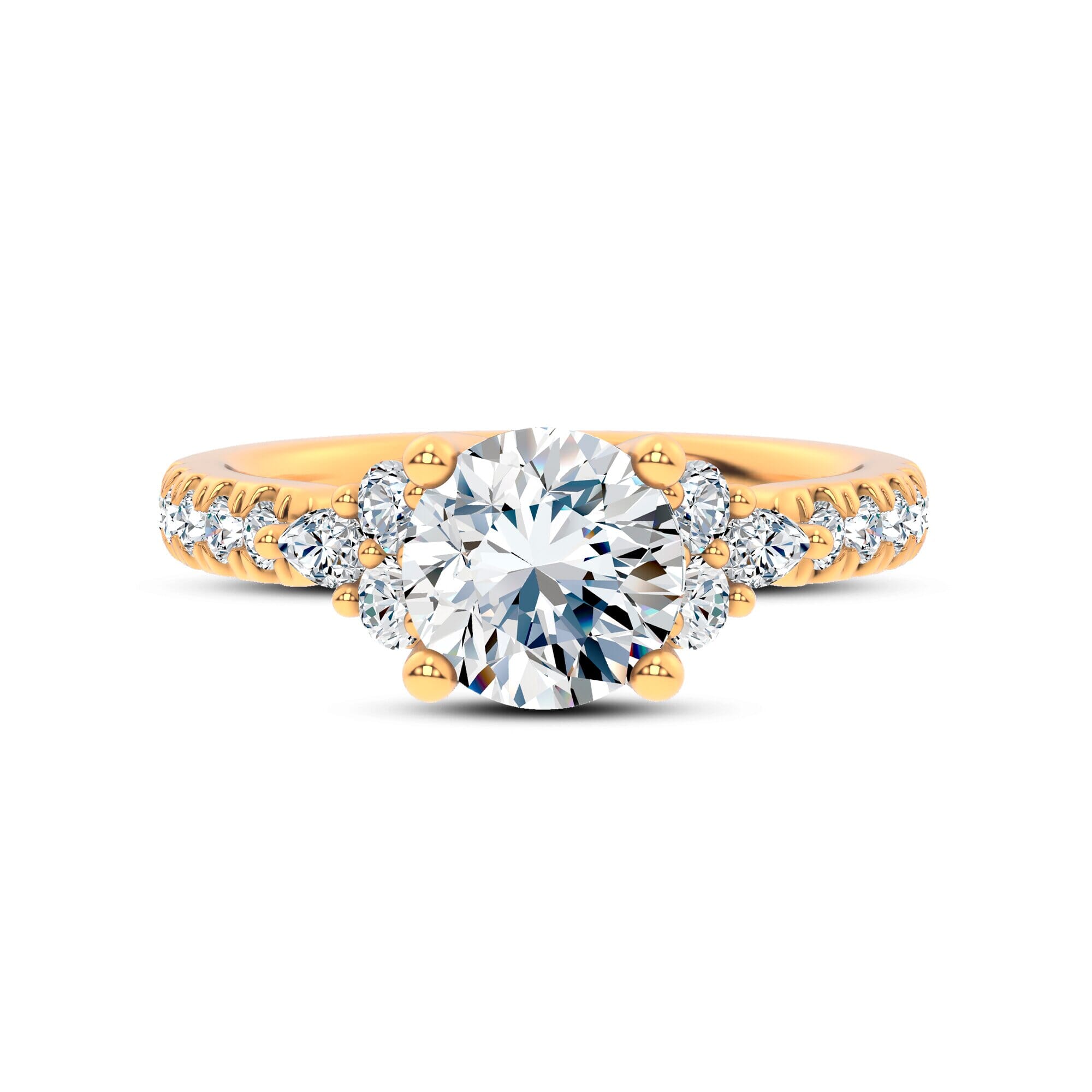 Side-Stone Engagement Ring