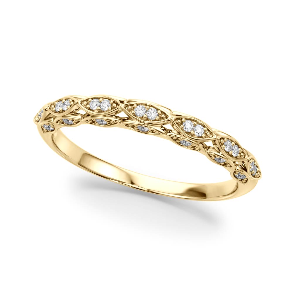 Percy Wedding Band 18K Yellow Gold (Setting Price)