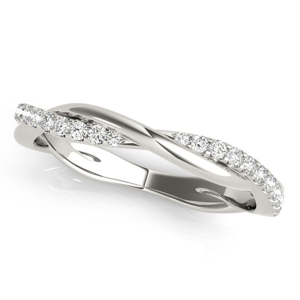 Brooklyn Wedding Band 18K White Gold (Setting Price)