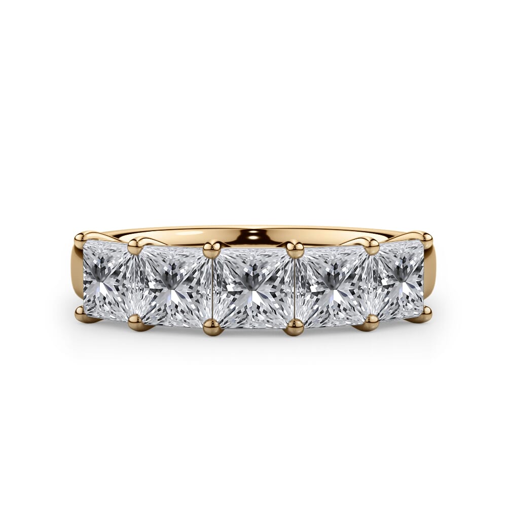 Princess Cut Diamond 5 Stone Ring (2.00 ct. tw.) - 18K Yellow Gold