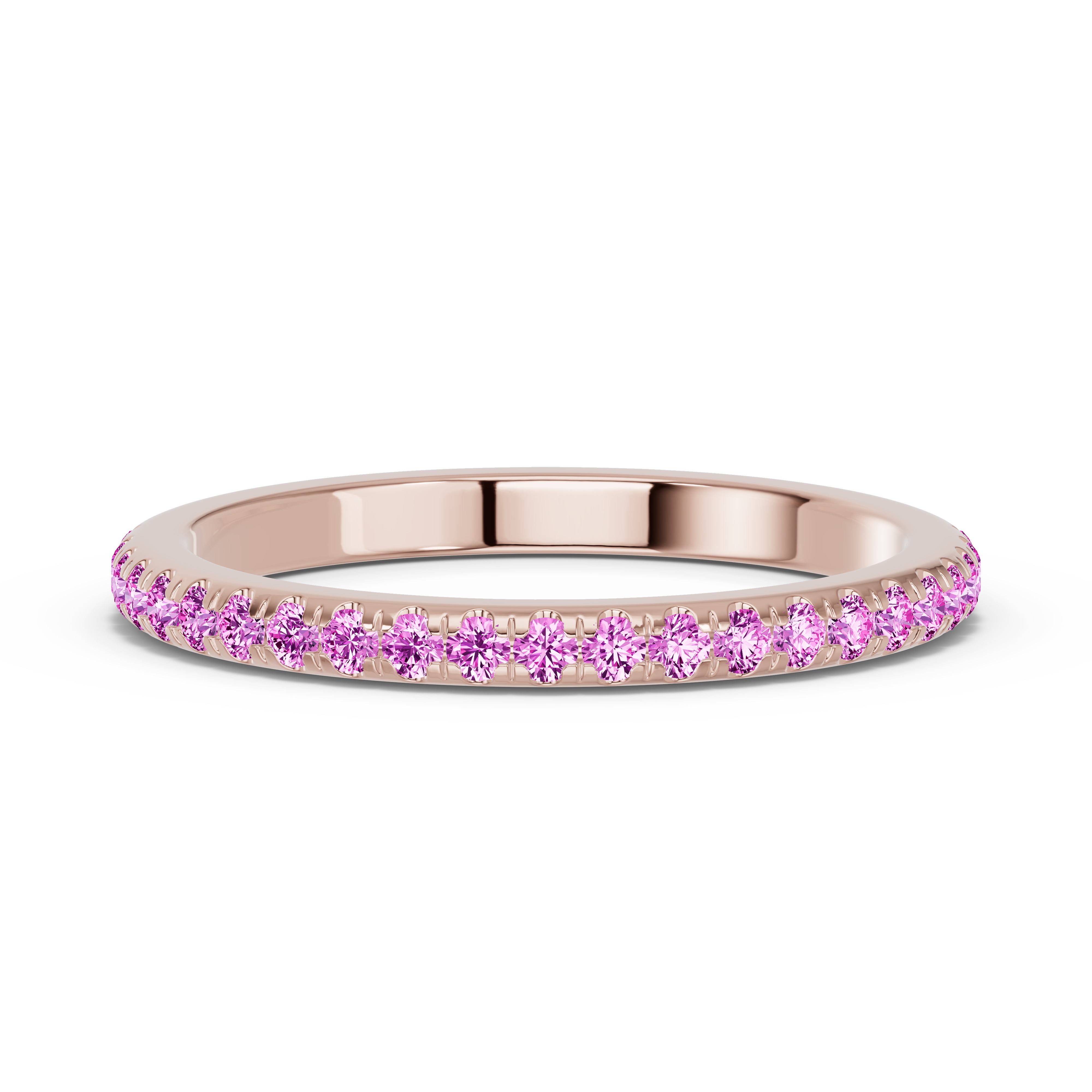 Chroma Pink Sapphire Band - 18K Rose Gold