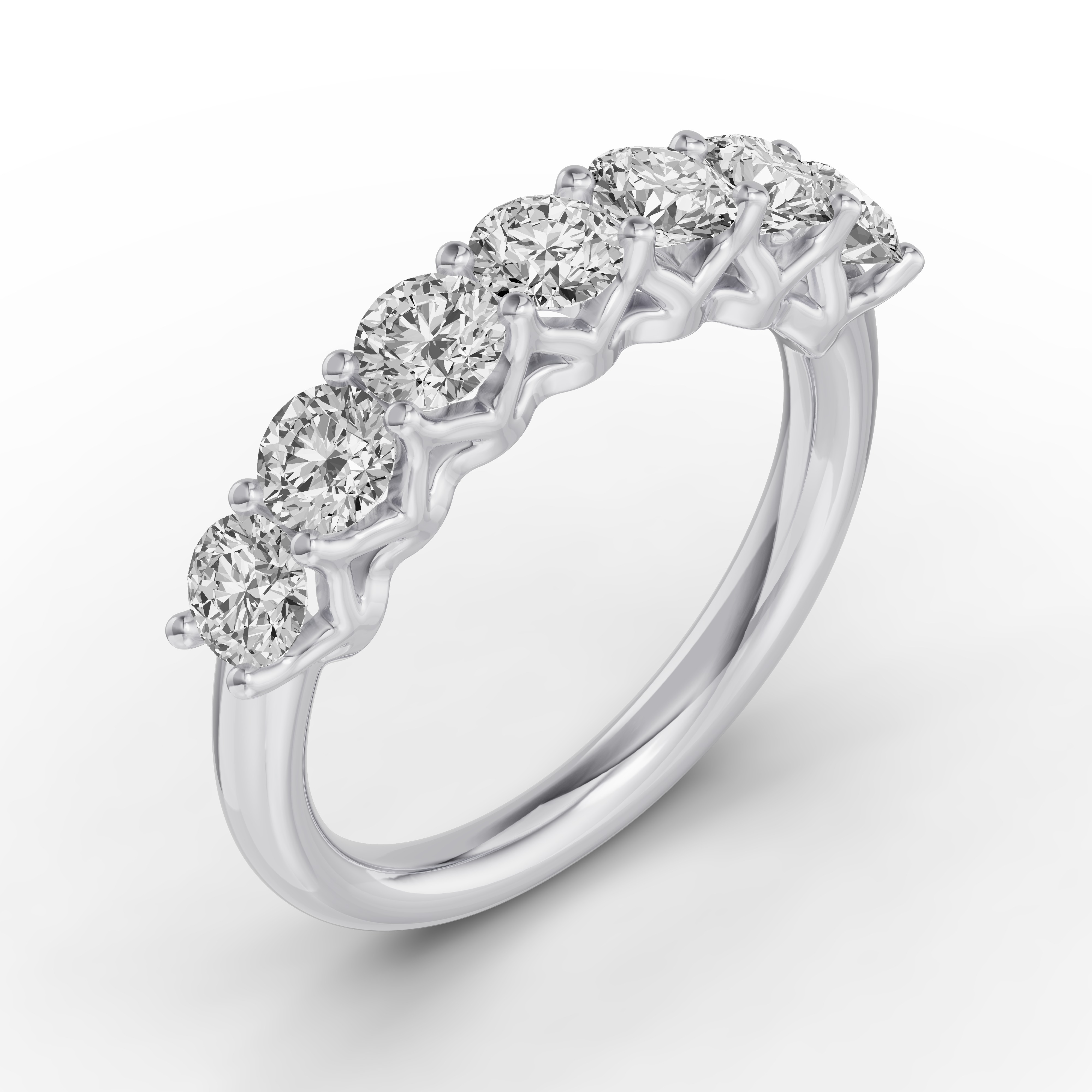 Unity Prong 7-Stone Lab Band (1.50 ct. tw.) - 14K White Gold