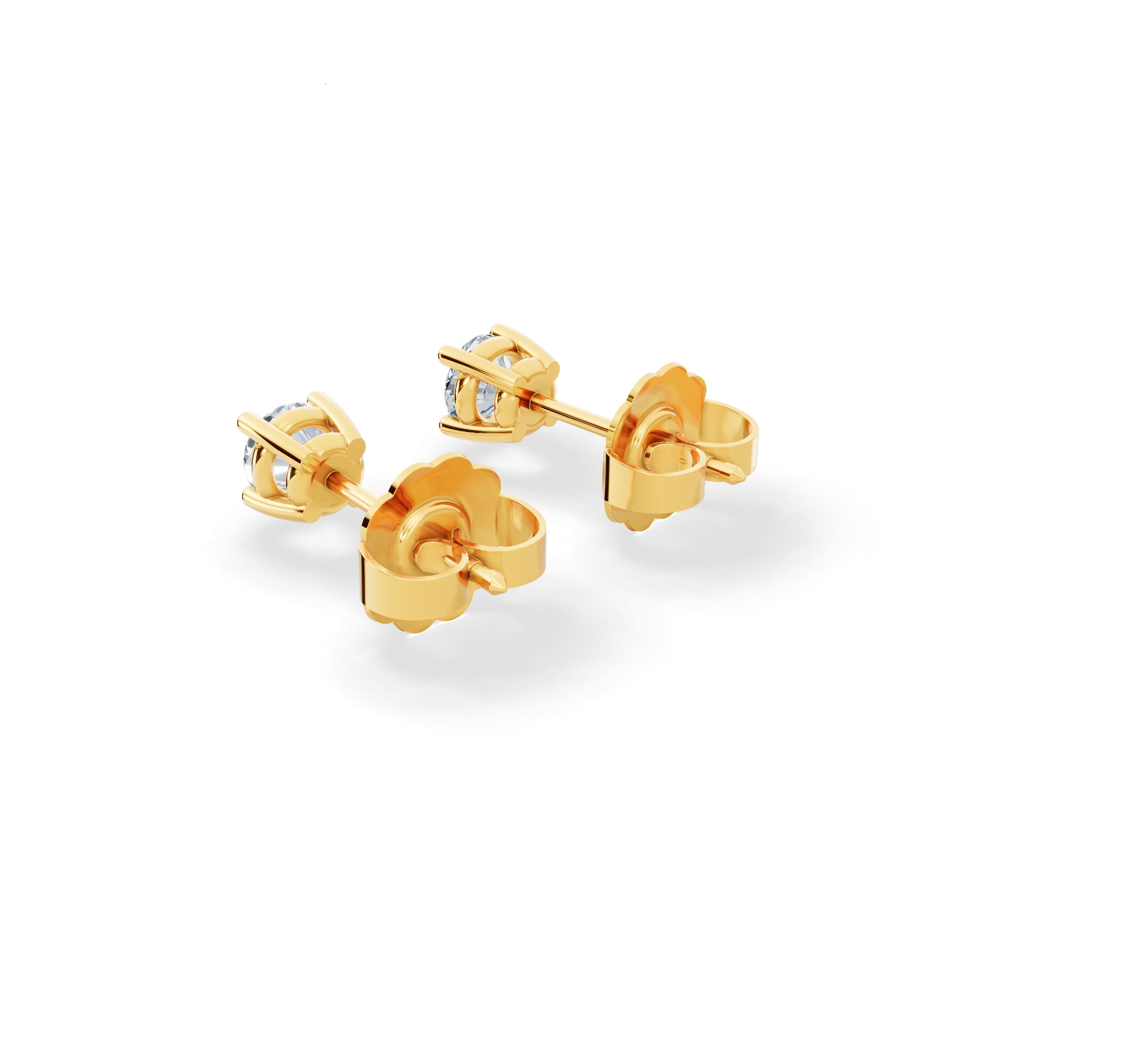 【HYERES LOR】24FW★ Essence Lab Diamond  Earrings 14K HYERES LOR】24FW☆ Essence Lab Diamond Flower NC M 14K