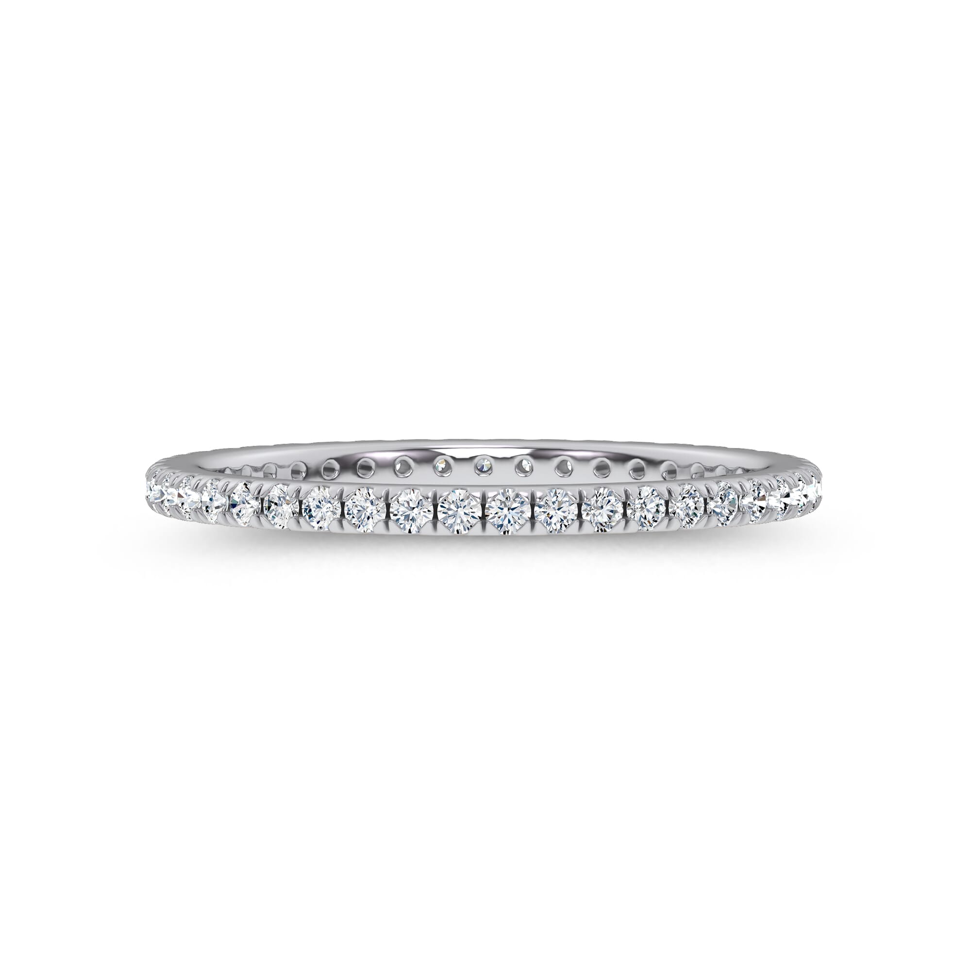 Everyday Pavé Eternity Band 14K White Gold
