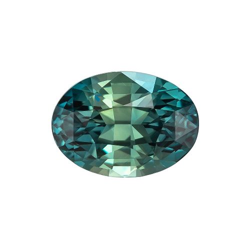 1.33 Carat Teal Oval Sapphire