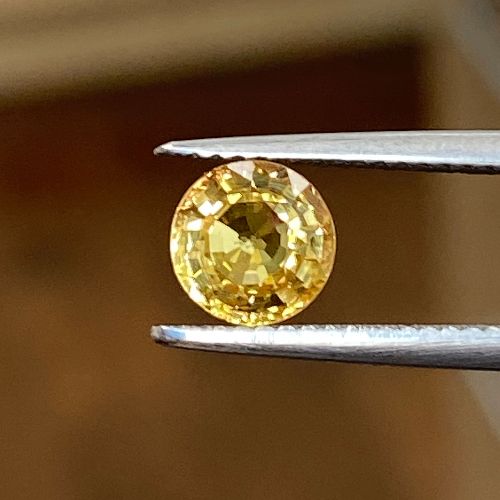 1.15 Carat Yellow Round Sapphire