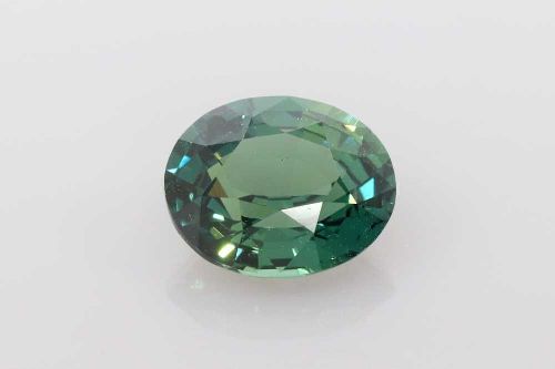 2.09 Carat Teal Oval Sapphire