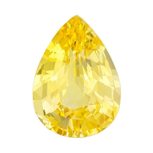 2.47 Carat Yellow Pear Sapphire