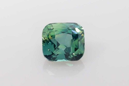 2.57 Carat Teal Cushion Sapphire