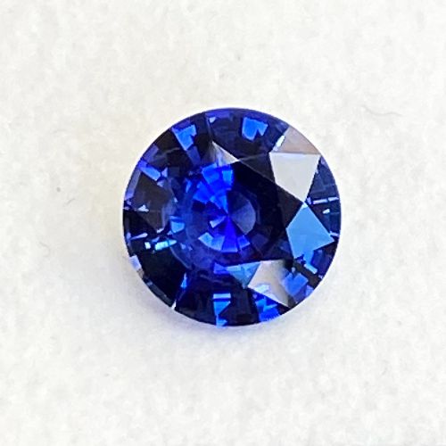 1.61 Carat Blue Round Sapphire