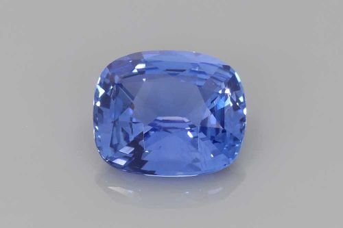 4.04 Carat Blue Cushion Sapphire