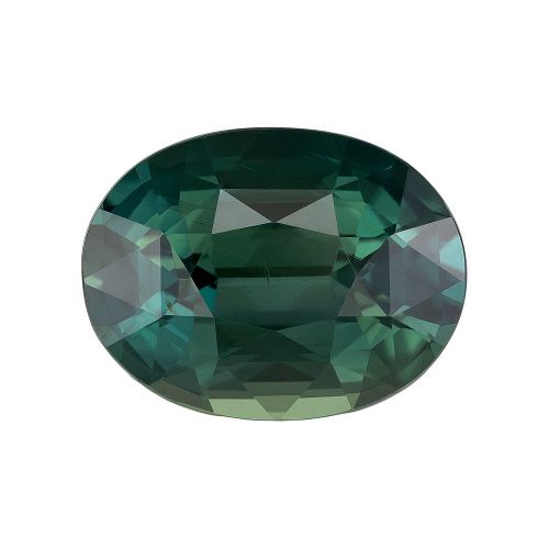 2.51 Carat Teal Oval Sapphire