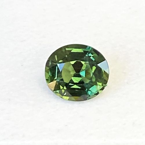 2.53 Carat Green Oval Sapphire