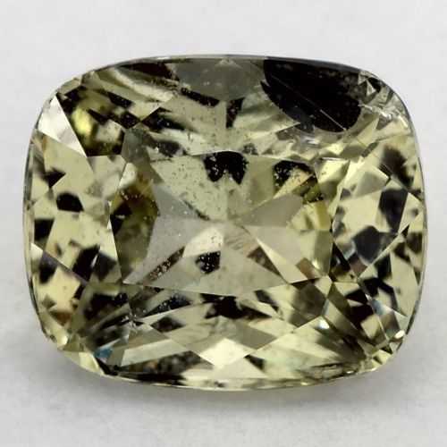 3.88 Carat Green Cushion Sapphire