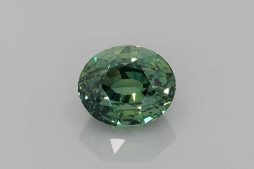 3.02 Carat Teal Oval Sapphire
