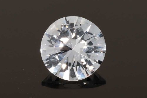 3.51 Carat Vivid White Round Sapphire