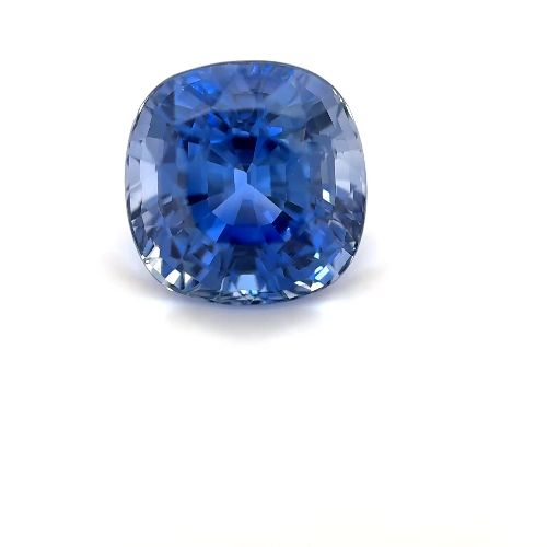 5.07 Carat Blue Cushion Sapphire