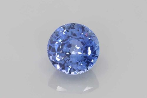 4.70 Carat Light Blue Round Sapphire