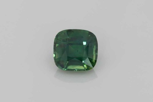 2.36 Carat Vivid Teal Cushion Sapphire