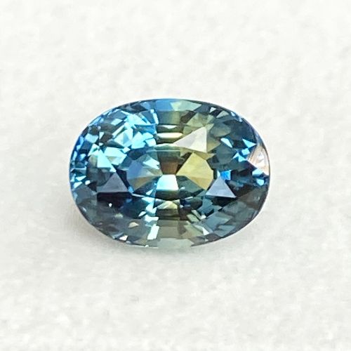 2.87 Carat Green Oval Sapphire