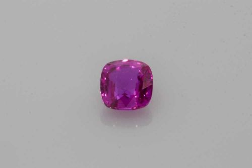 1.53 Carat Deep Pink Cushion Sapphire
