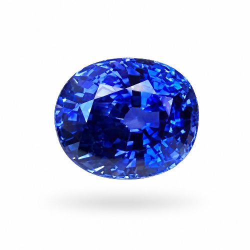 5.91 Carat Blue Oval Sapphire