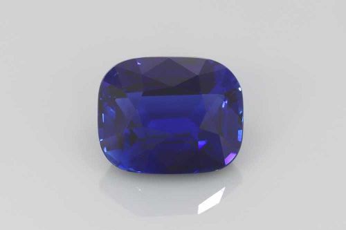 3.68 Carat Vivid Blue Cushion Sapphire