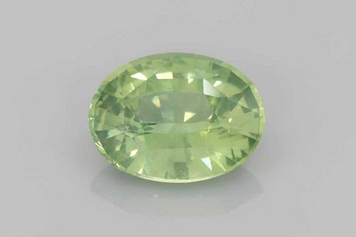 4.09 Carat Green Oval Sapphire