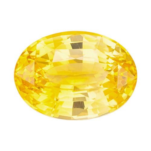 3.53 Carat Yellow Oval Sapphire