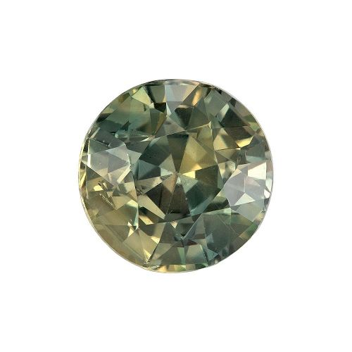 1.63 Carat Green Round Sapphire