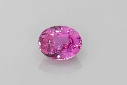 2.52 Carat Vivid Pink Oval Sapphire