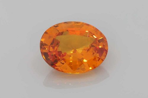 7.53 Carat Orange Oval Sapphire