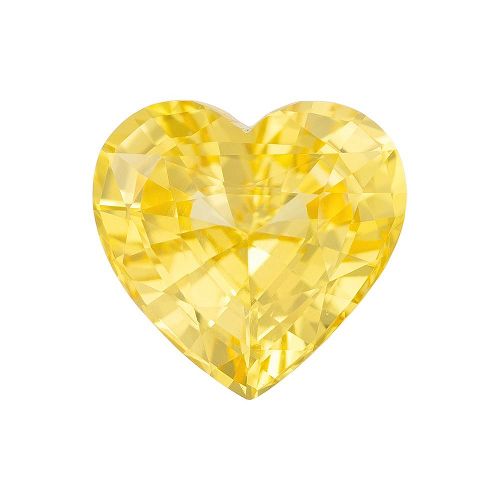 2.09 Carat Yellow Heart Sapphire