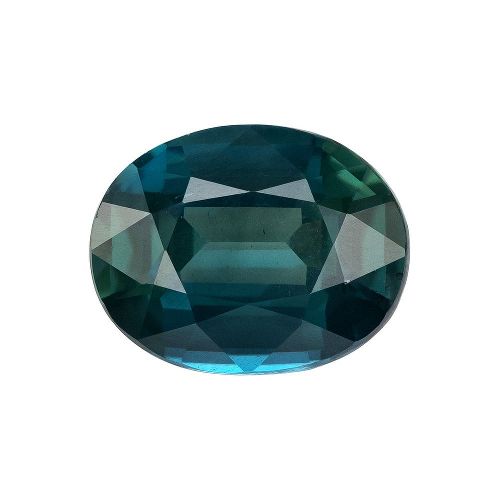 1.74 Carat Teal Oval Sapphire
