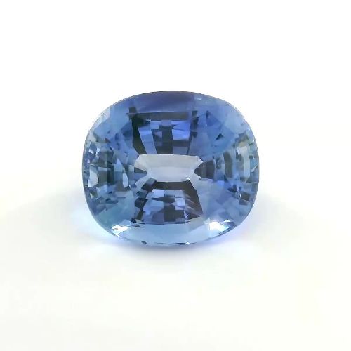 3.22 Carat Blue Cushion Sapphire