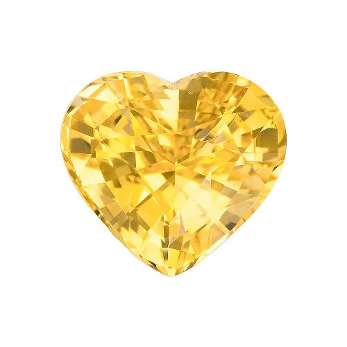 2.03 Carat Yellow Heart Sapphire