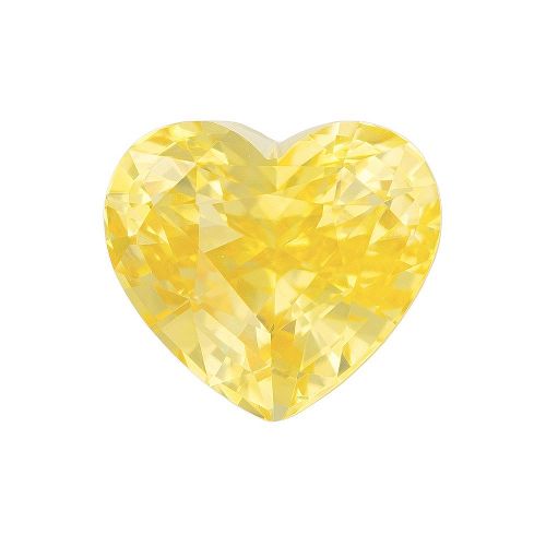 2.06 Carat Yellow Heart Sapphire