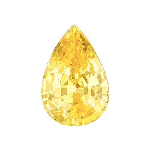 1.57 Carat Yellow Pear Sapphire