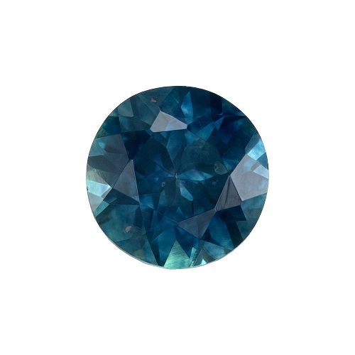 1.28 Carat Teal Round Sapphire